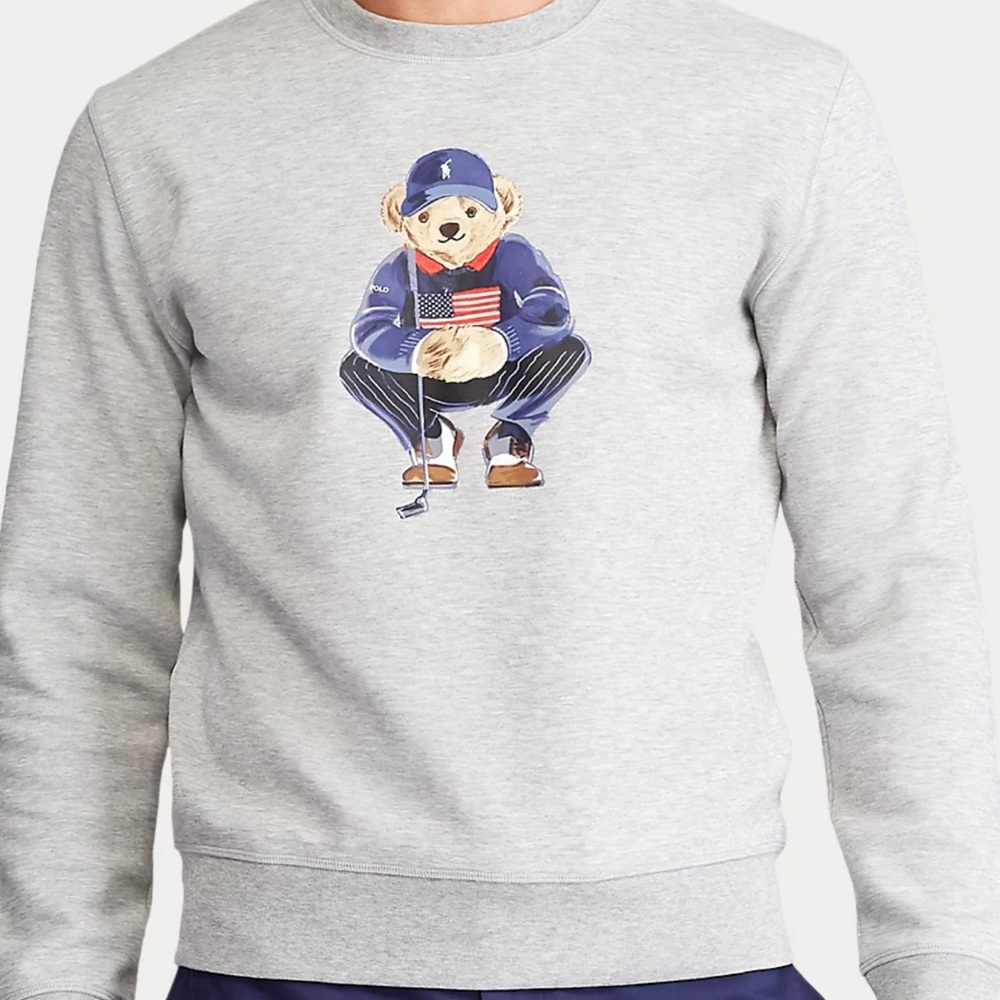 Polo by Ralph Lauren Gray Sweatshirt with Blue Graphic - Picture 5 of 9